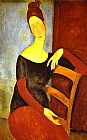 Amedeo Modigliani Famous Paintings - Portrait of Jeanne Hebuterne 1